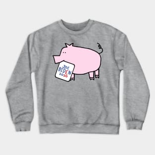 Cute Pig with Joe Biden 2020 Sign Crewneck Sweatshirt